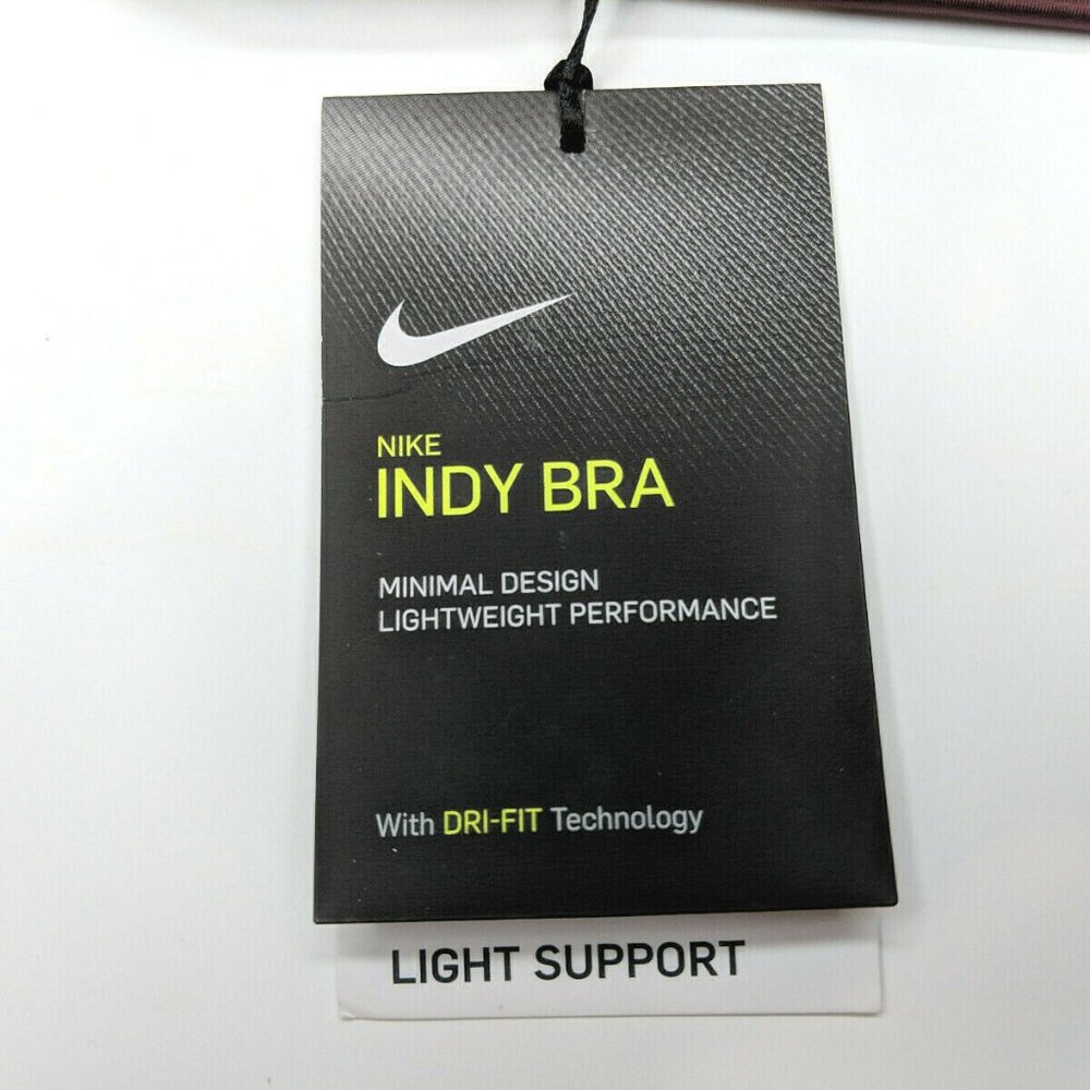 Nike Indy Fitness Sports Bra Womens Maroon Yoga - Picture 3 of 6